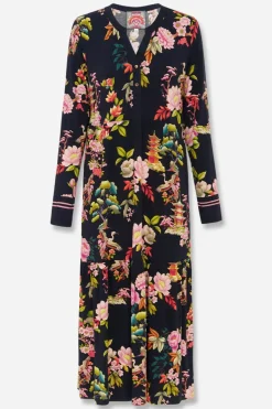 Johnny Was The Janie Favourite Long Sleeve Tiered Henley Dress | Soundbath
