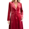 Kamare Surrey Velvet Coat | Coral
