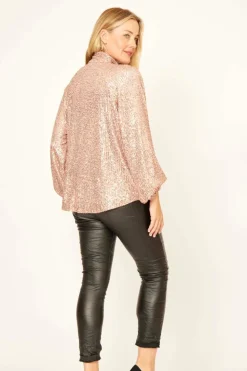 La Strada Phoebe Bling Blouse | Champagne