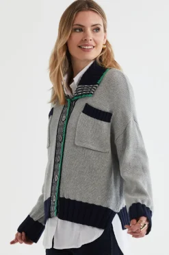 LD+Co Cotton Jacket | Grey/Navy