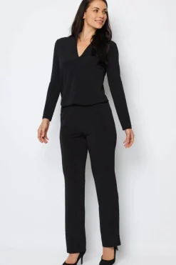 Linear Full Length Slim Pant | Black