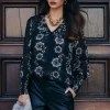 Loobie's Story Theodora Blouse | Black Multi