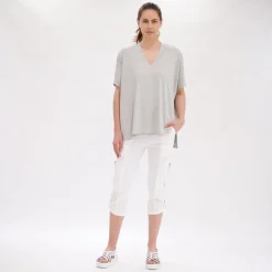 Mela Purdie Cropped Zip Cargo | White | F65 1386