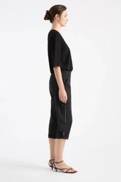 Mela Purdie Cropped Zip Cargo | Black