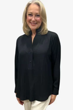 Mela Purdie Flute Blouse | Black