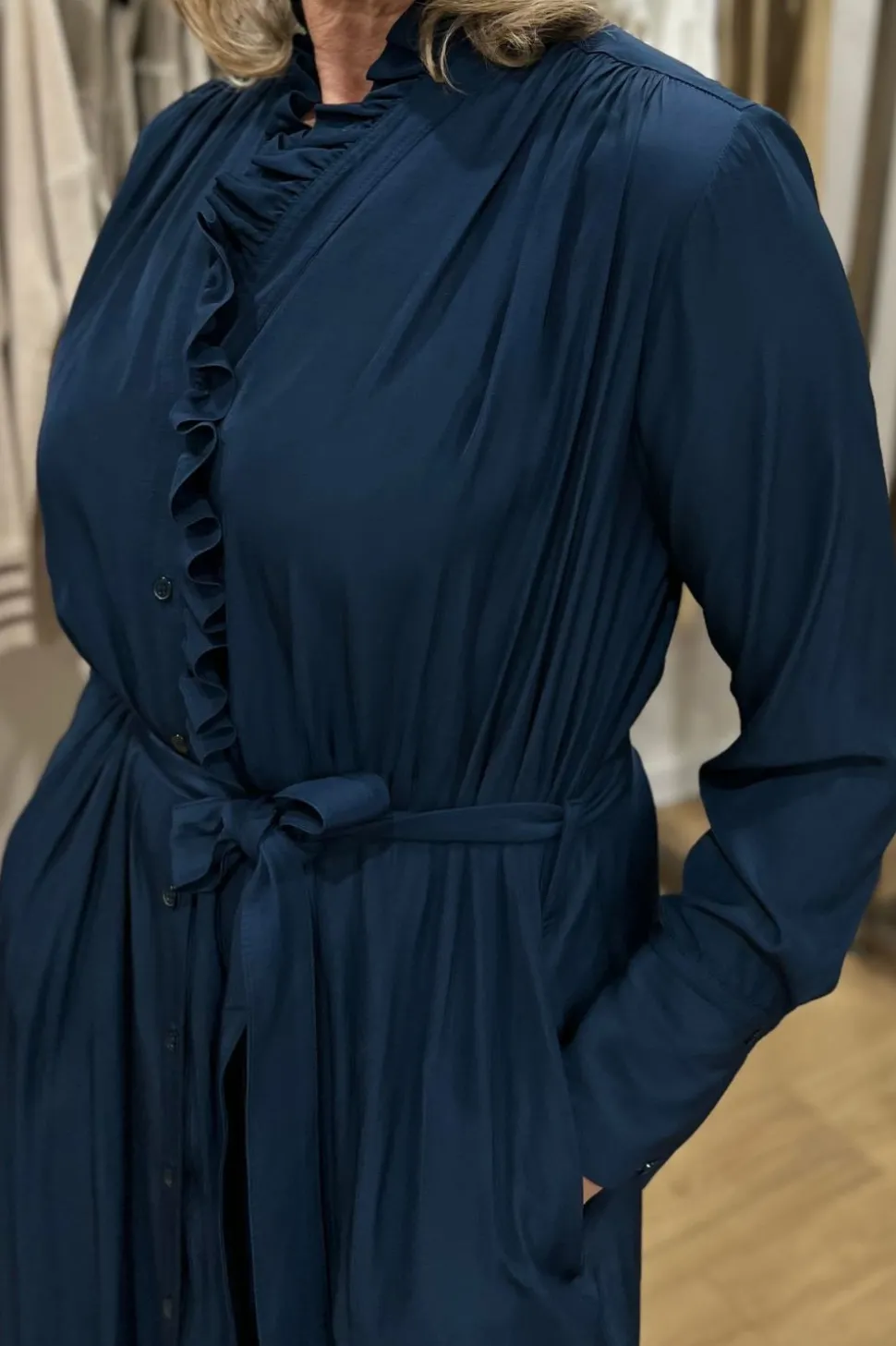 Mela Purdie Frill Neck Dress | Beluga