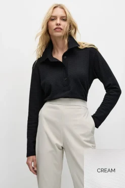 Mela Purdie Kick Collar Polo | Ivory
