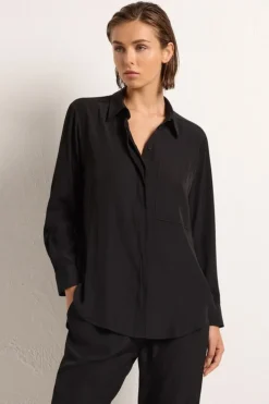 Mela Purdie Single Pocket Shirt | Black