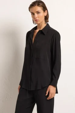 Mela Purdie Single Pocket Shirt | Black