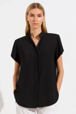 Mela Purdie Soft Stand Shirt | Black