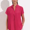 Mela Purdie Soft Stand Shirt | Strawberry