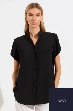 Mela Purdie Soft Stand Shirt | Navy