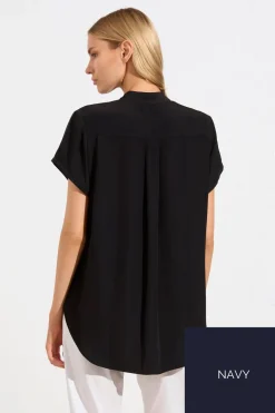 Mela Purdie Soft Stand Shirt | Navy