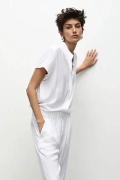 Mela Purdie Soft Stand Shirt | White