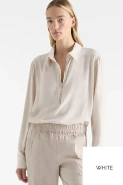 Mela Purdie Zip Front Shirt | White