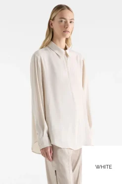 Mela Purdie Zip Front Shirt | White