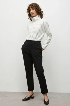 Mela Purdie Zip Front Sweater | Cream/Black