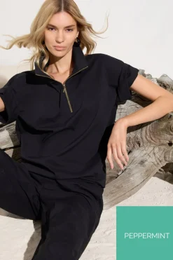 Mela Purdie Zip Stand Shirt | Peppermint