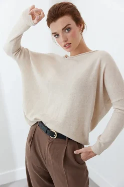 Mia Fratino Bobbi Boatneck | Almond