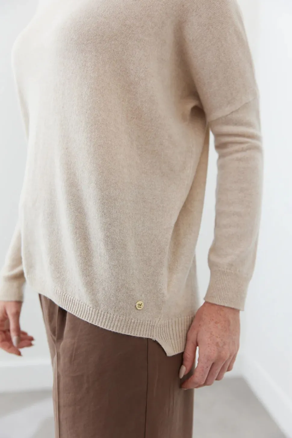 Mia Fratino Bobbi Boatneck | Almond