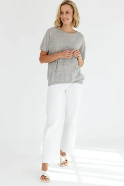 Mia Fratino Chloe Cashmere Tee | Foggy