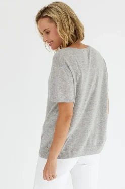 Mia Fratino Chloe Cashmere Tee | Foggy