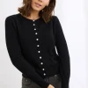 Mia Fratino Essential Slim Cardi | Jet Black