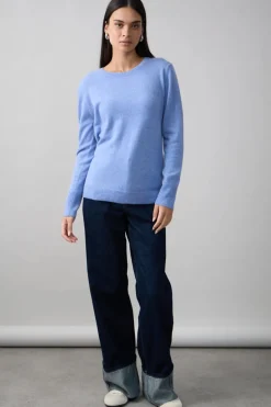 Mia Fratino Essential Slim Crew | Cornflower