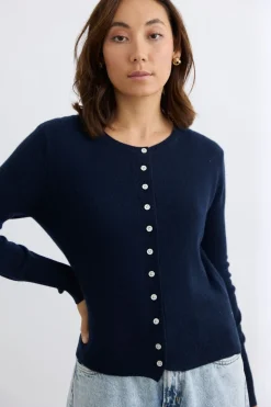 Mia Fratino Essential Slim Cardi | French Navy
