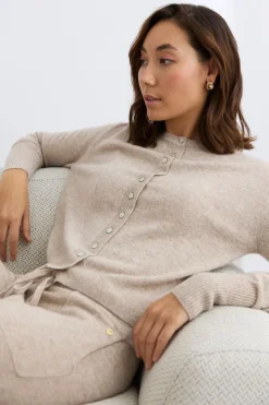 Mia Fratino Essential Slim Cardi | Toast