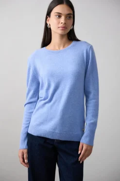 Mia Fratino Essential Slim Crew | Cornflower