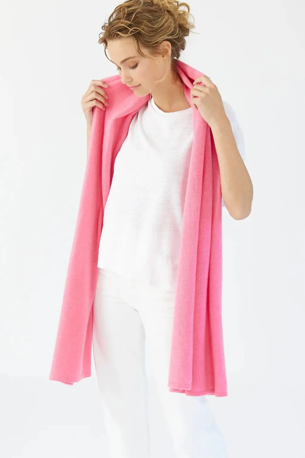 Mia Fratino Pure Cashmere Scarf | Peony