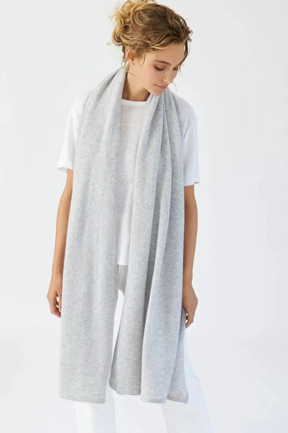 Mia Fratino Pure Cashmere Wrap | Foggy