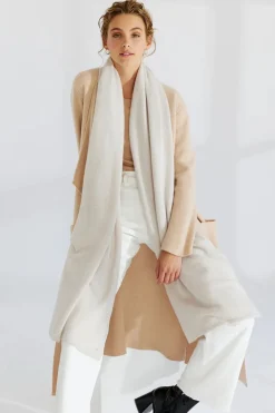 Mia Fratino Pure Cashmere Wrap | Alabaster