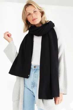 Mia Fratino Pure Cashmere Wrap | Jet Black