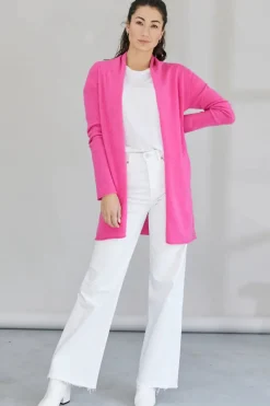 Mia Fratino Pure Essentials Soft Roll Cardi | Peony
