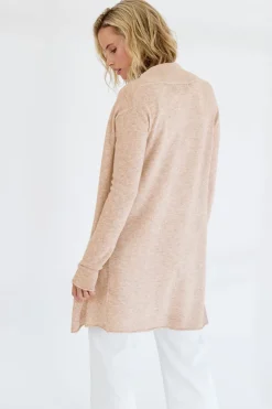 Mia Fratino Pure Essentials Soft Roll Cardi | Swiss Oat