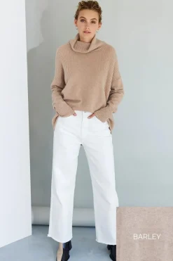 Mia Fratino Ribbed Roll Neck | Barley