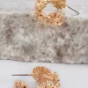 Mini Daisy Hoop Earrings | Gold