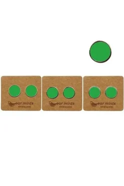 7mm Round Enamel Stud | Classic Green