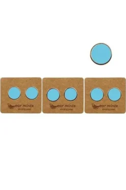 7mm Round Enamel Stud | Light Denim