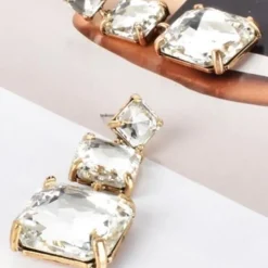 Modern Cocktail Jewel Drop Earrings