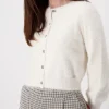 Monari Fleecy cardigan | Sandshell