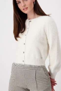 Monari Fleecy cardigan | Sandshell