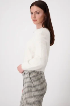Monari Fleecy cardigan | Sandshell