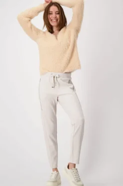 Monari Skinny Trousers With Zip Pockets | Sandshell
