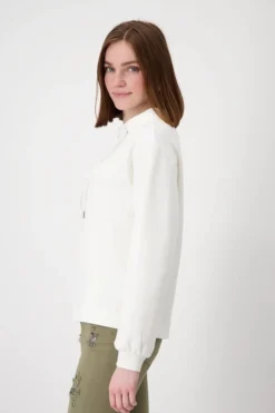 Monari Stand-Up Collar Jersey | Off White