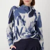 Monari Stand-Up Collar Pullover | Moon Patterned
