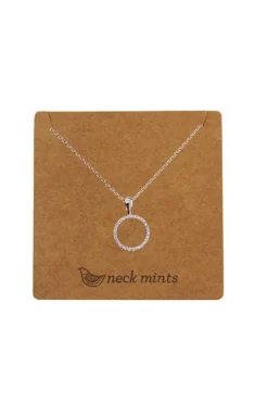 Neck Mints Cubic Open Circle Necklace | Rose Gold