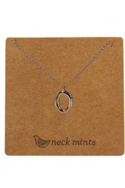 Neck Mints Organic Open Oval Necklace | Silver